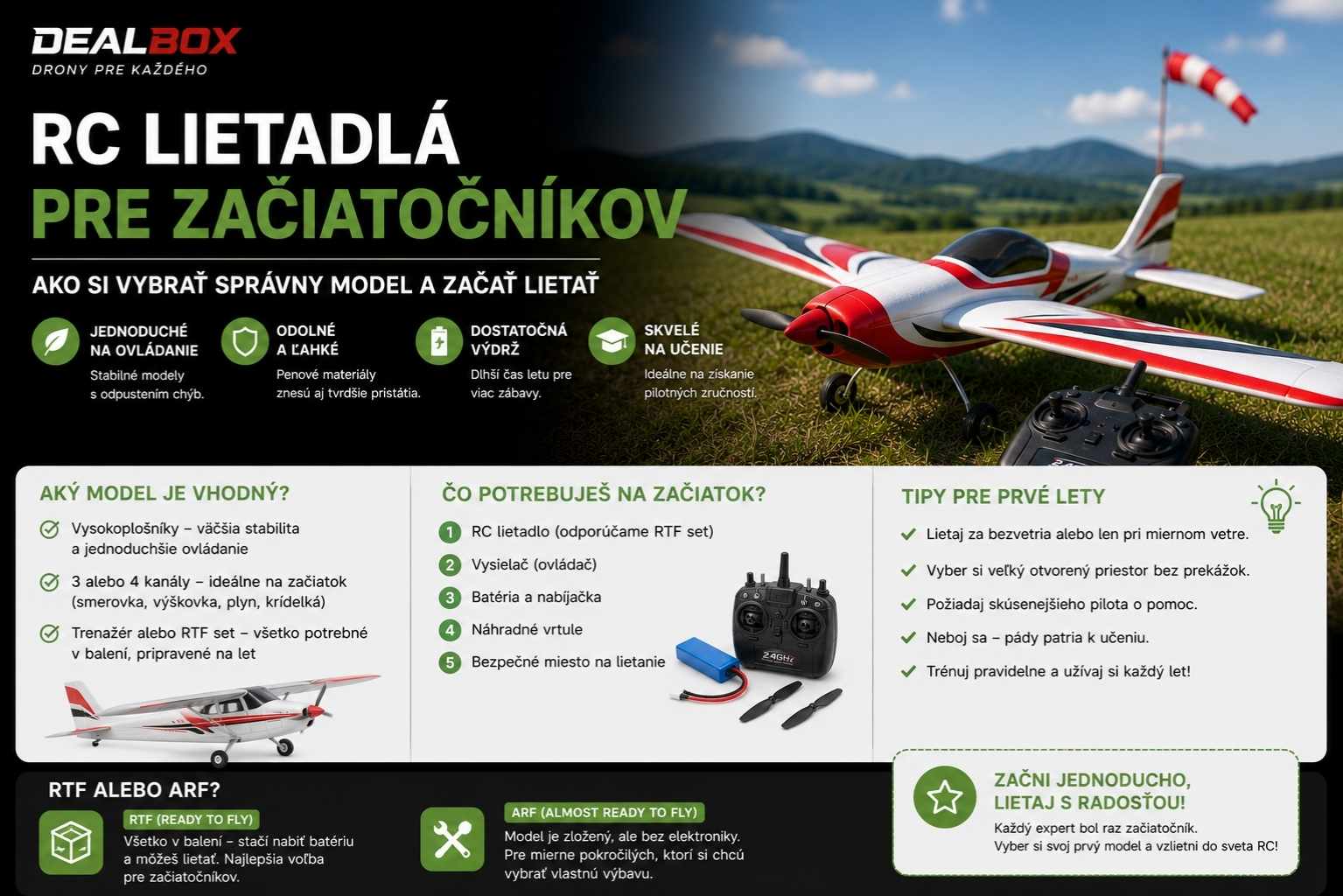 Rc lietadla pre začiatocnikov clanok